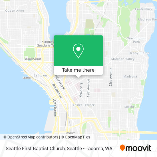 Seattle First Baptist Church map