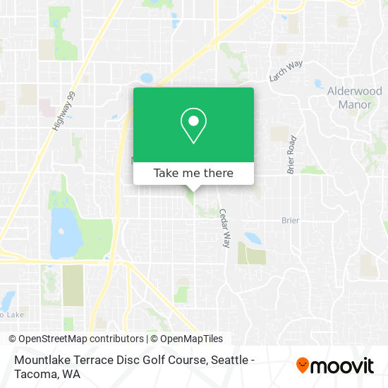 Mountlake Terrace Disc Golf Course map