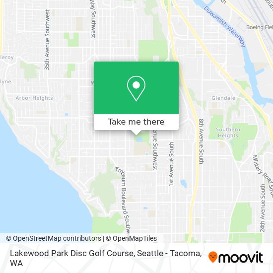 Lakewood Park Disc Golf Course map