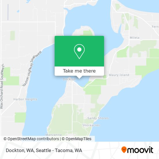 Dockton, WA map