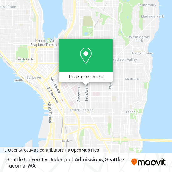 Mapa de Seattle Universtiy Undergrad Admissions