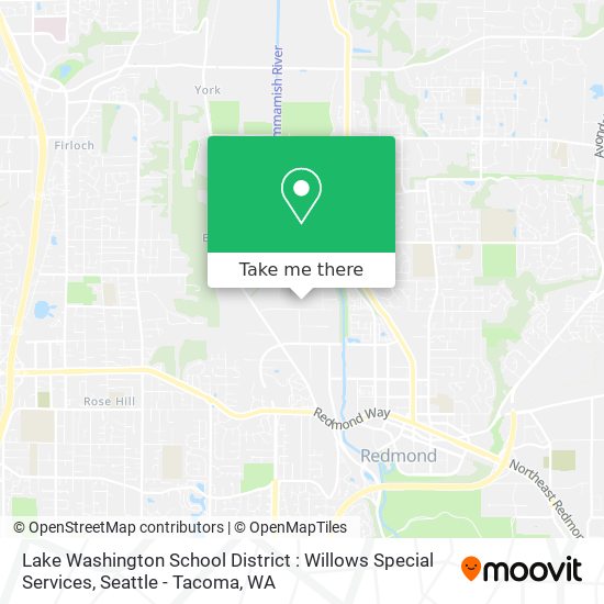 Lake Washington School District : Willows Special Services map