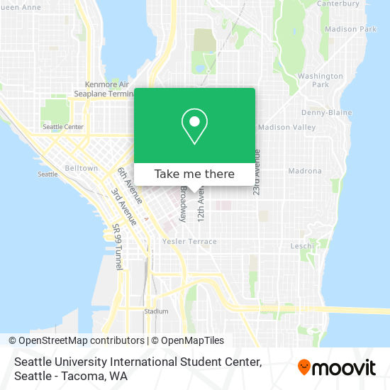 Mapa de Seattle University International Student Center