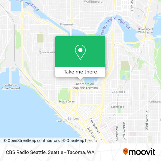 Mapa de CBS Radio Seattle