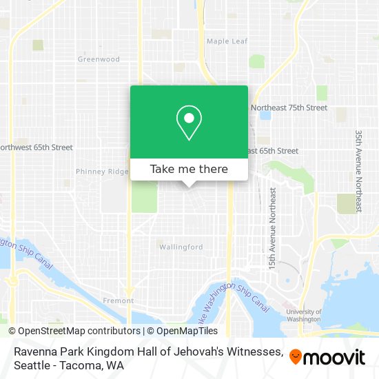 Ravenna Park Kingdom Hall of Jehovah's Witnesses map