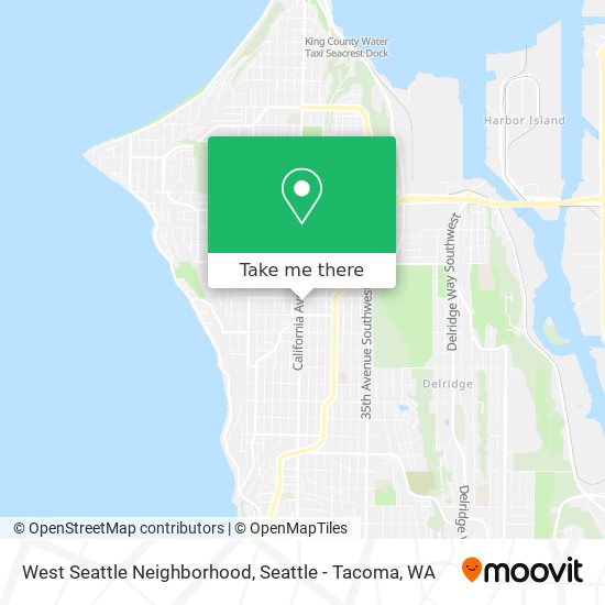 West Seattle Neighborhood map