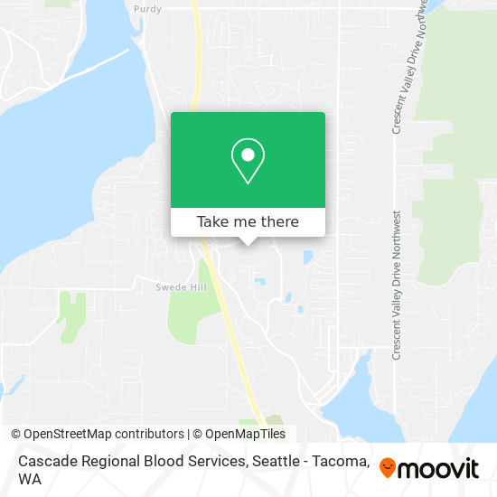 Mapa de Cascade Regional Blood Services