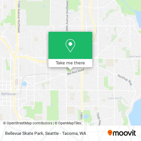 Bellevue Skate Park map