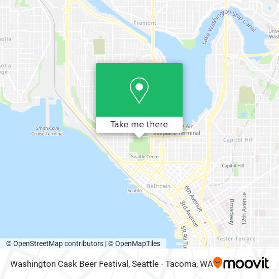 Mapa de Washington Cask Beer Festival