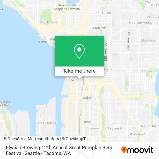 Mapa de Elysian Brewing 12th Annual Great Pumpkin Beer Festival