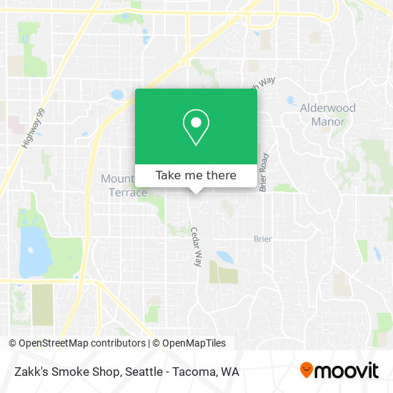 Zakk's Smoke Shop map