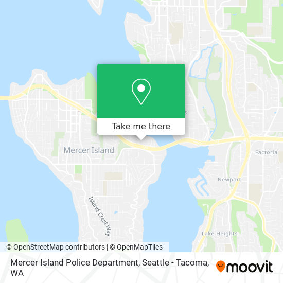 Mercer Island Police Department map