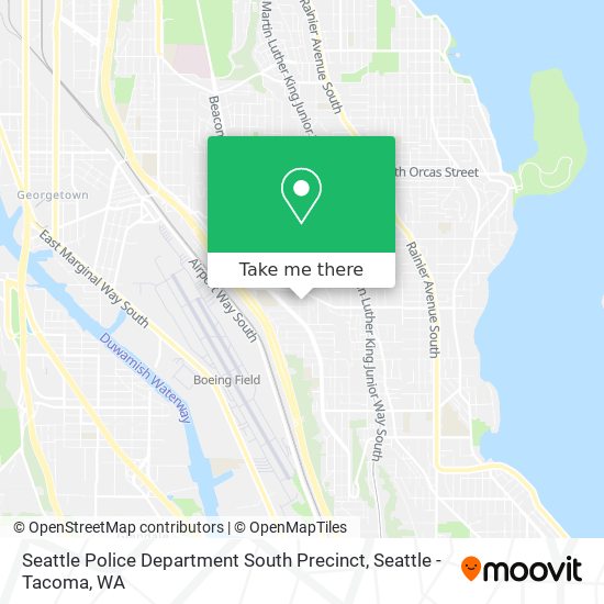 Mapa de Seattle Police Department South Precinct
