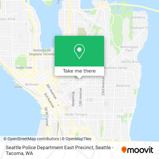 Mapa de Seattle Police Department East Precinct