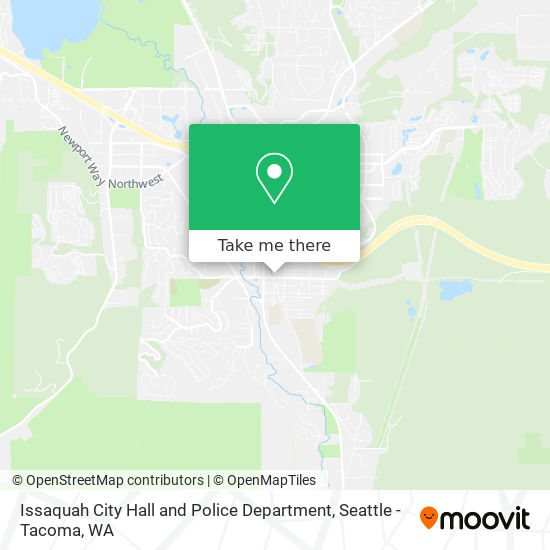 Issaquah City Hall and Police Department map
