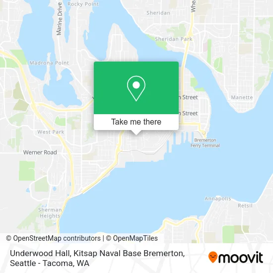 Underwood Hall, Kitsap Naval Base Bremerton map