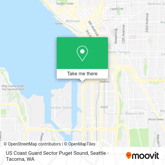 US Coast Guard Sector Puget Sound map
