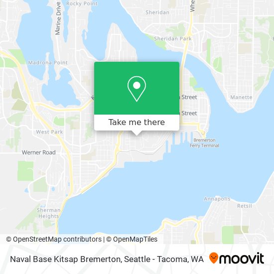 How to get to Naval Base Kitsap Bremerton by bus or ferry?