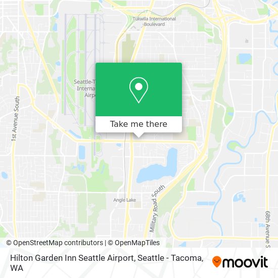 Mapa de Hilton Garden Inn Seattle Airport