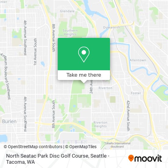 North Seatac Park Disc Golf Course map