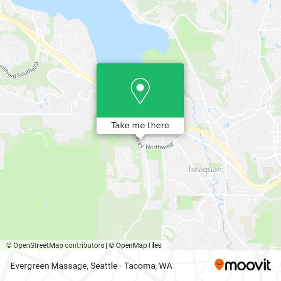Evergreen Massage map