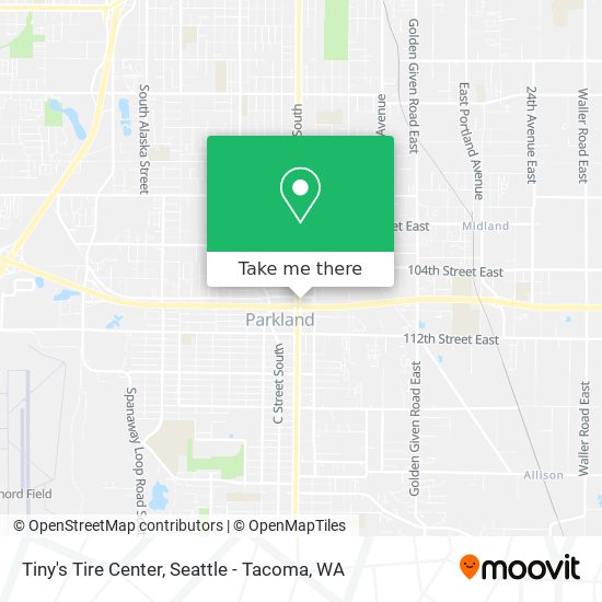 Tiny's Tire Center map