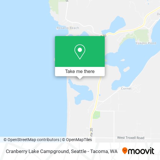 Cranberry Lake Campground map