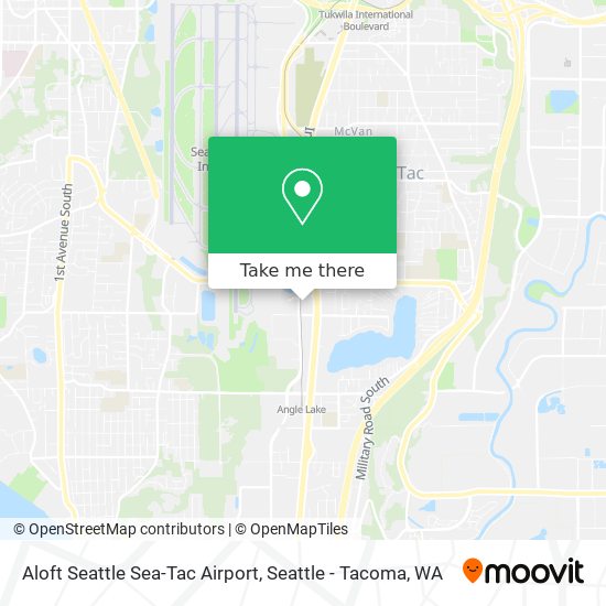 Aloft Seattle Sea-Tac Airport map