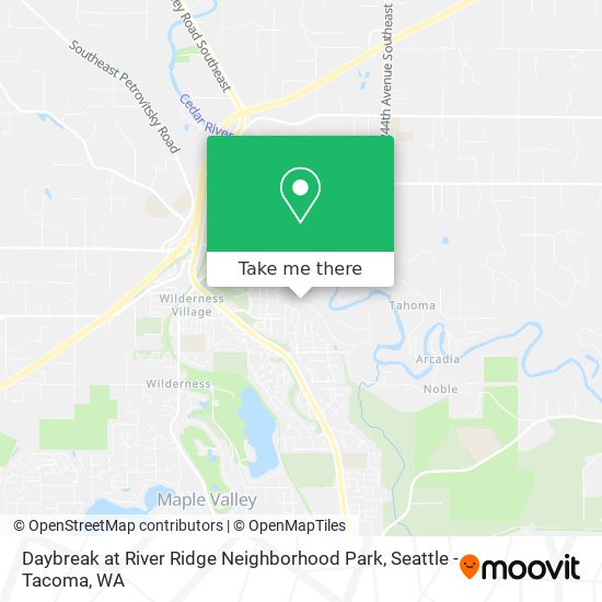 Daybreak at River Ridge Neighborhood Park map