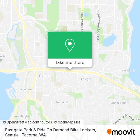 Eastgate Park & Ride On-Demand Bike Lockers map