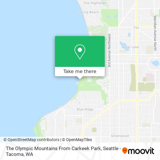 The Olympic Mountains From Carkeek Park map