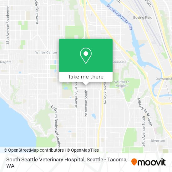 South Seattle Veterinary Hospital map