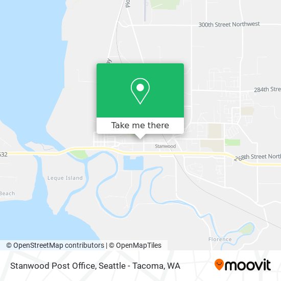 Stanwood Post Office map