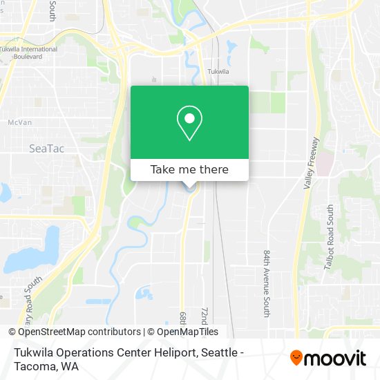 Tukwila Operations Center Heliport map