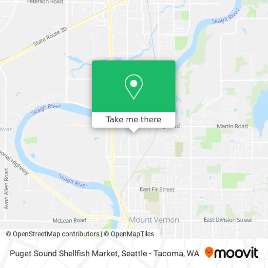 Puget Sound Shellfish Market map