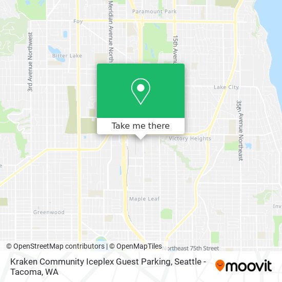 Kraken Community Iceplex Guest Parking map