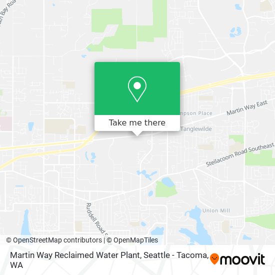 Martin Way Reclaimed Water Plant map