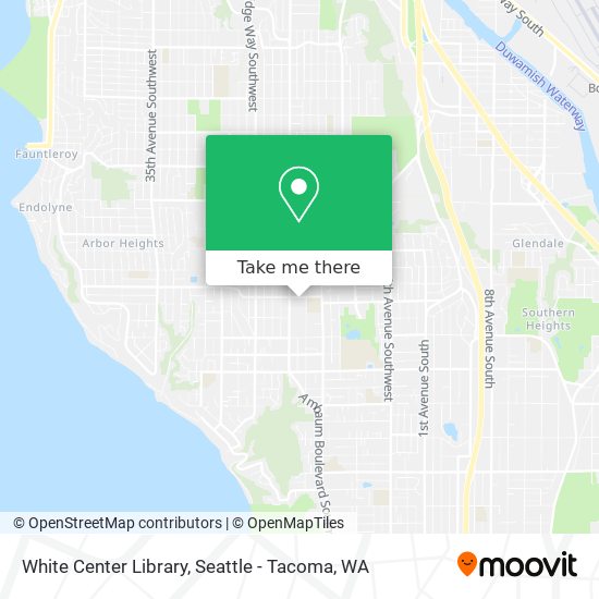 White Center Library map