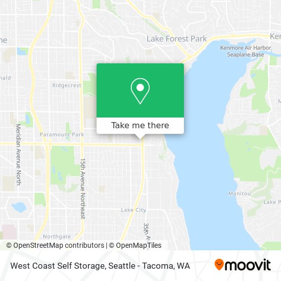 West Coast Self Storage map