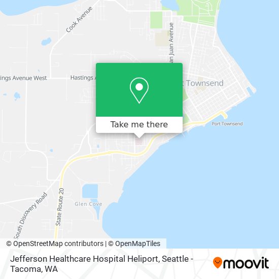 Jefferson Healthcare Hospital Heliport map