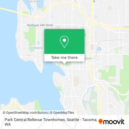 Mapa de Park Central Bellevue Townhomes