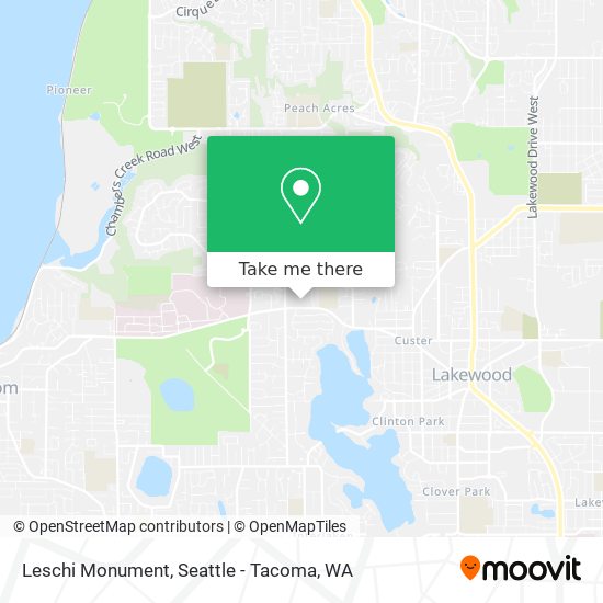 Leschi Monument map