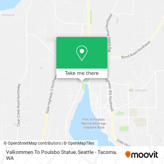 Valkommen To Poulsbo Statue map