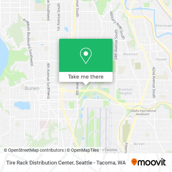 Tire Rack Distribution Center map