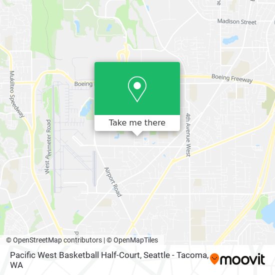 Mapa de Pacific West Basketball Half-Court