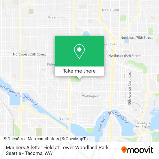 Mariners All-Star Field at Lower Woodland Park map