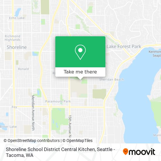 Mapa de Shoreline School District Central Kitchen