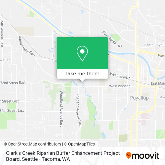 Clark's Creek Riparian Buffer Enhancement Project Board map