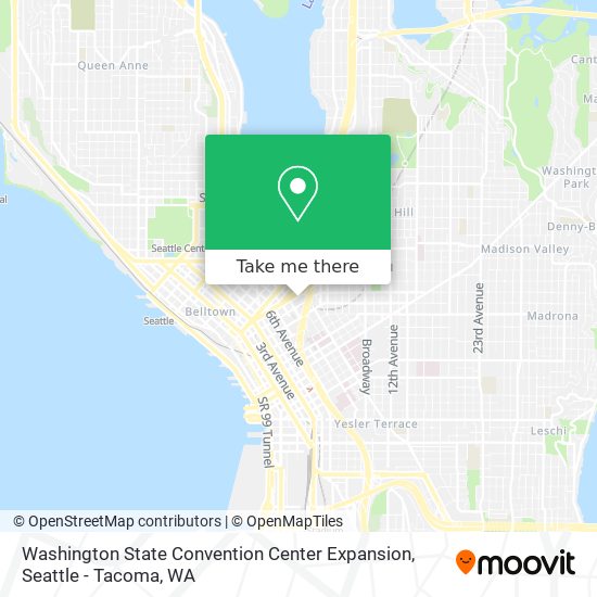 Washington State Convention Center Expansion map