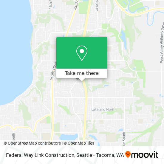 Federal Way Link Construction map